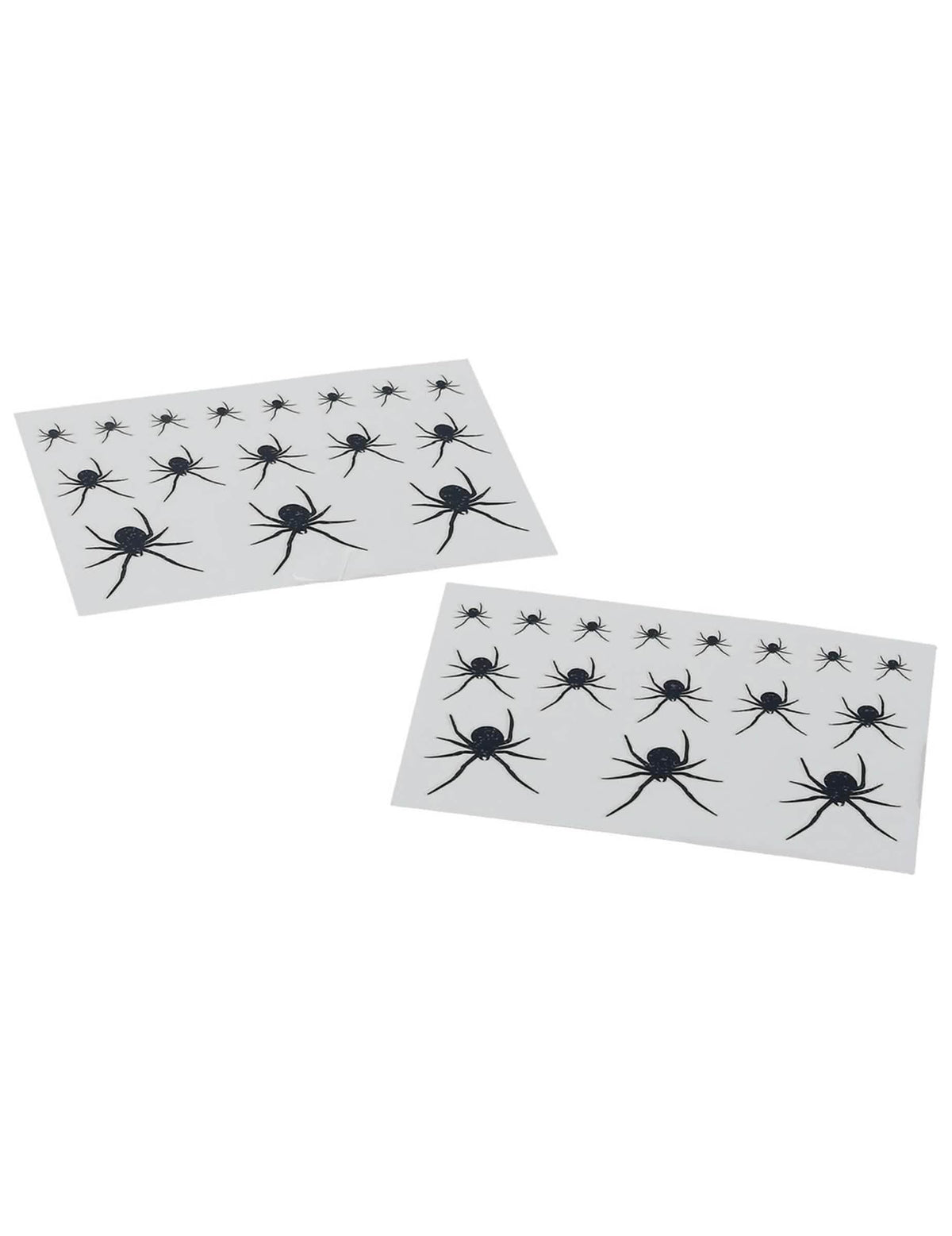 Détail des planches de motifs du tatouages temporaires araignées Halloween pour femme