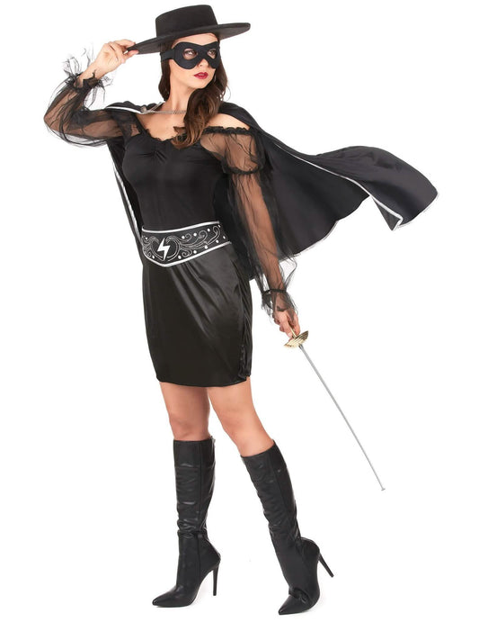 Zorro Paarkostüm für Erwachsene schwarz
