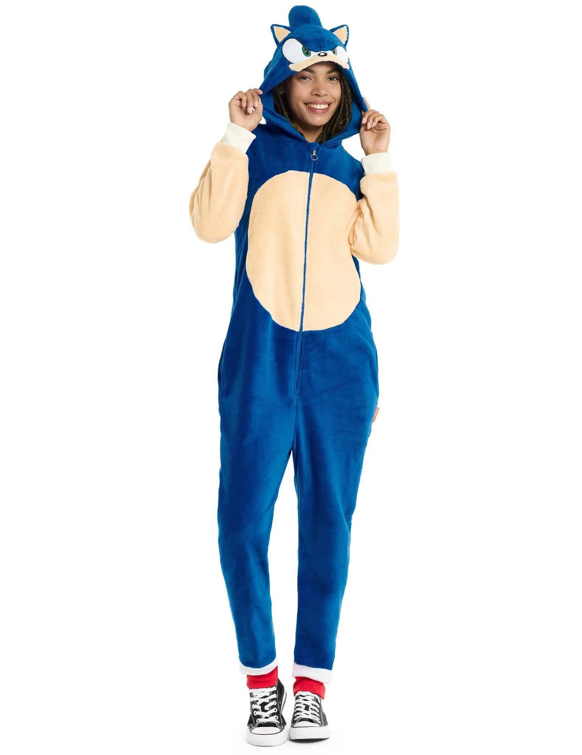Sonic und Knuckles™ Paarkostüm Overalls für Erwachsene