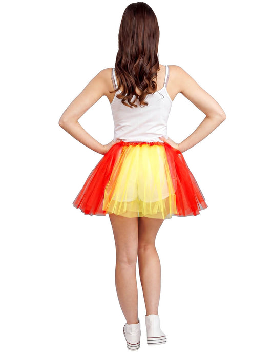 Roter und gelber Spanien-Tutu mit Stütze 39 cm