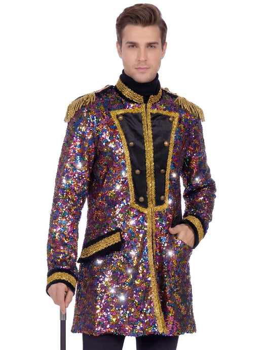 Bunte Luxus-Paillettenjacke für Herren
