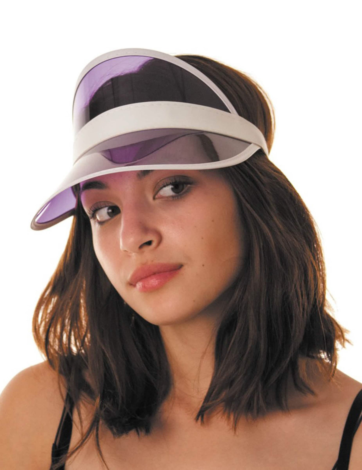 Visière de joueur de poker pour adulte violette
