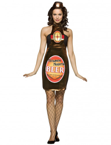 vegaoo Flaschen - Kost&uuml;m Bier f&uuml;r Damen Einheitsgr&ouml;&szlig;e