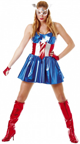 vegaoo Captain America� Kost&uuml;m f&uuml;r Damen L
