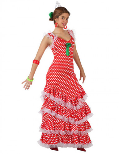 vegaoo Flamenco-T&auml;nzerin-Kost&uuml;m f&uuml;r Damen XXL