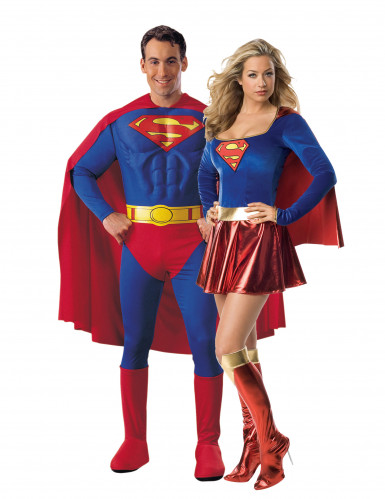 Supergirl� und Superman�-Paarkost�m f�r Erwachsene