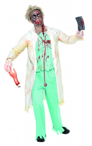 vegaoo Zombie-Doktor-Kost&uuml;m Halloween f&uuml;r Herren L