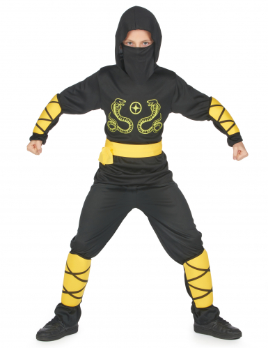 vegaoo Ninja-Kost&uuml;m Gelb f&uuml;r Jungen 7-9 Jahre
