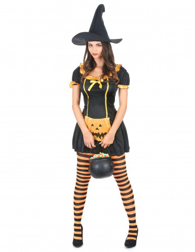 vegaoo Hexenkost&uuml;m K&uuml;rbis Halloween f&uuml;r Damen Einheitsgr&ouml;&szlig;e