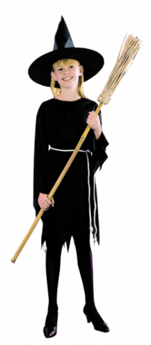 vegaoo Halloween-Hexenkost&uuml;m Schwarz f&uuml;r M&auml;dchen 4 bis 6 Jahre