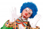 Afro-Per�cke Clown blau f�r Erwachsene