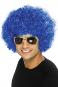 Blaue Disco-Afroper�cke f�r Erwachsene