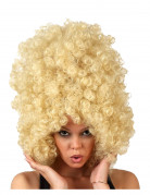 Hohe, blonde Afro-Perücke für Erwachsene