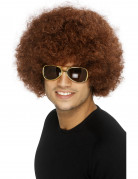 Braune Perücke Afro-Frisur