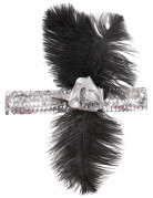 Charleston-Stirnband für Damen mit silber Pailletten