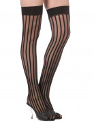 Geriffelte, schwarze Str�mpfe f�r Erwachsene ?