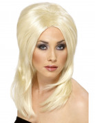 Blonde Perücke mit glatten Haaren