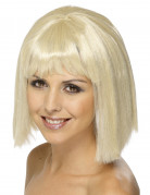 Blonde Perücke für Damen mit Pony