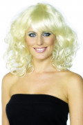 Blonde Perücke für Damen, gelockt