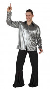 Silbernes Disco-Hemd für Erwachsene