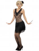 Schwarzes Charleston-Kostüm für Damen