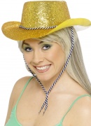 Goldener Cowgirlhut mit Pailletten