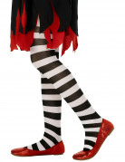 Schwarz-wei�e Halloween-Strumpfhose f�r Kinder