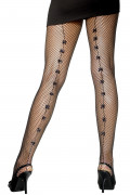 Netz-Strumpfhose mit Band f�r Erwachsene, schwarz