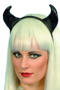 Schwarze Teufelshörner für Erwachsene zu Halloween