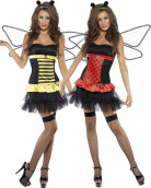 Marienkäfer<br />- oder Bienenkostüm (reversibel) für Damen