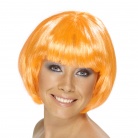 Perücke für Damen, Glamour, orange, kurze Haare
