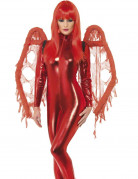 Rote, gothische Halloweenflügel für Erwachsene
