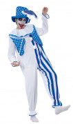 Clown-Kost�m Wei�-Blau f�r Erwachsene