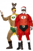 Super-Weihnachtsmann und Rentier-Kostüm für Herren