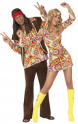 Hippie-Paarkostüm für Erwachsene