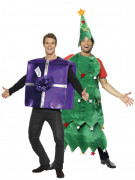 Weihnachtsbaum und Weihnachtsgeschenk-Paarkostüm