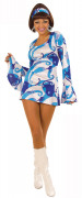 Disco-Kost�m blau f�r Damen