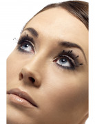 Falsche, schwarze Wimpern mit Federn