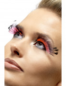 Falsche, schwarz-rosa Wimpern f�r Frauen