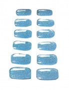 Set mit blauen falschen Nägeln für Damen