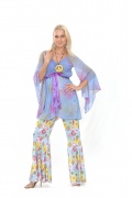 Hippie-Kostüm Flower Power für Damen