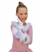 Weisse Prinzessin-Handschuhe für Kinder