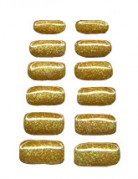 Set mit falschen goldenen Fingernägeln für Damen.