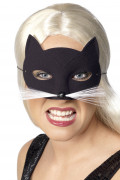 Halbmaske schwarze Katze