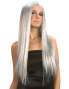 graue Langhaar-Per�cke Halloween f�r Damen