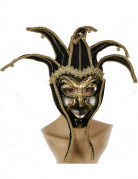 Venezianische Harlekin-Maske schwarz