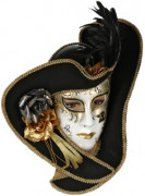 Venezianische Maske mit Hut