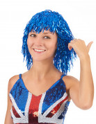 Folienper�cke Lametta blau f�r Damen