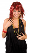 Folienper�cke Lametta rot f�r Damen