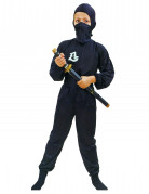 Ninja-Kostüm Kommando schwarz für Jungen
